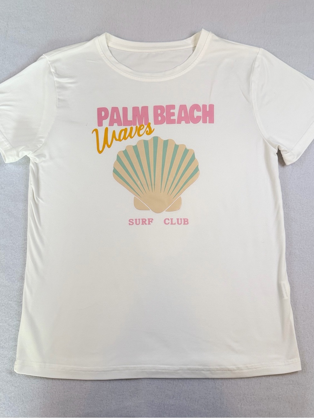 Palm Beach Waves Graphic Tee - White